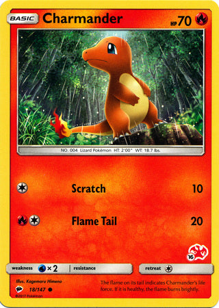 Charmander (18/147) (Charizard Stamp #16) [Battle Academy 2020] | Exor Games Bridgewater