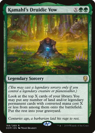 Kamahl's Druidic Vow [Dominaria] | Exor Games Bridgewater