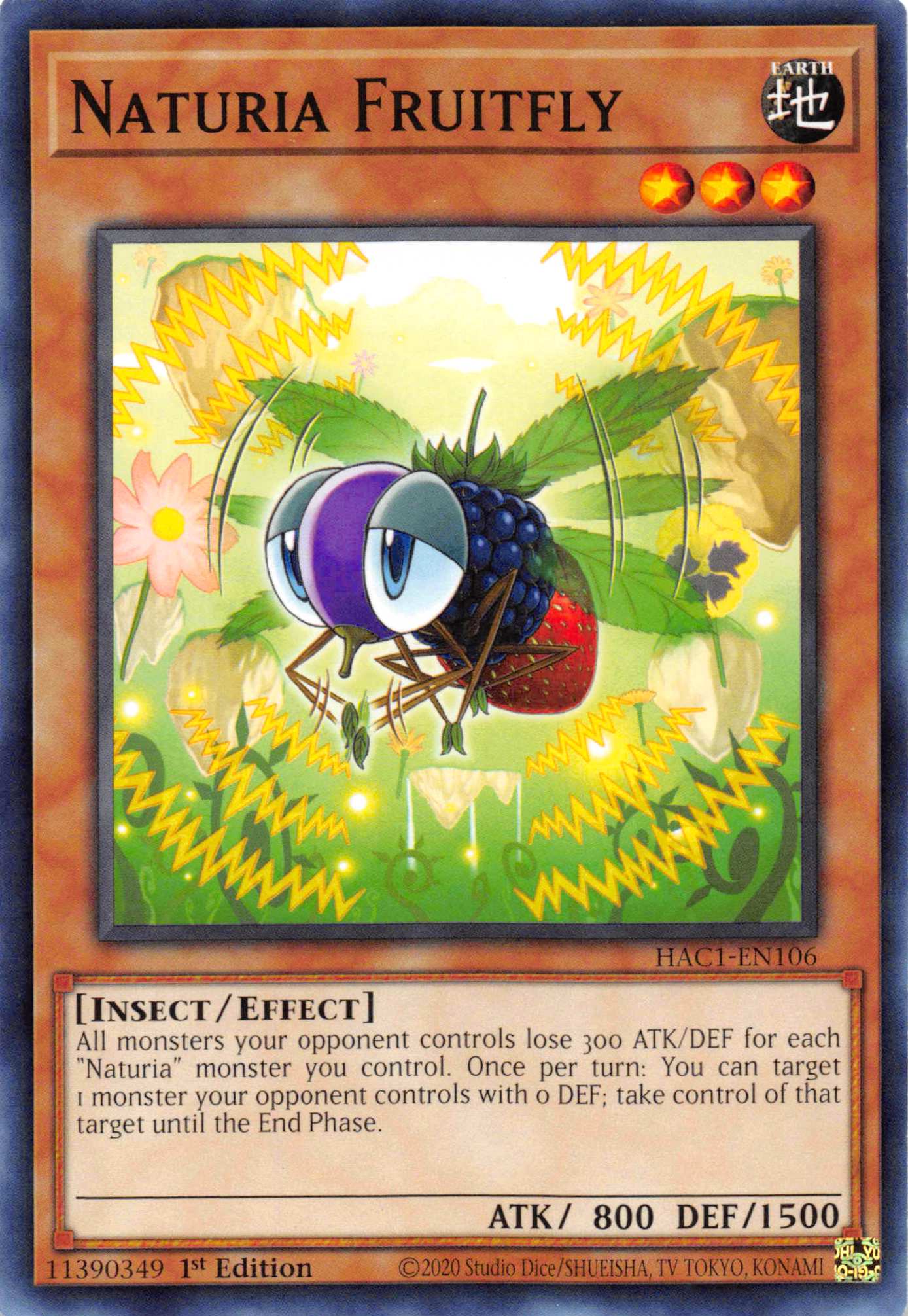 Naturia Fruitfly [HAC1-EN106] Common | Exor Games Bridgewater