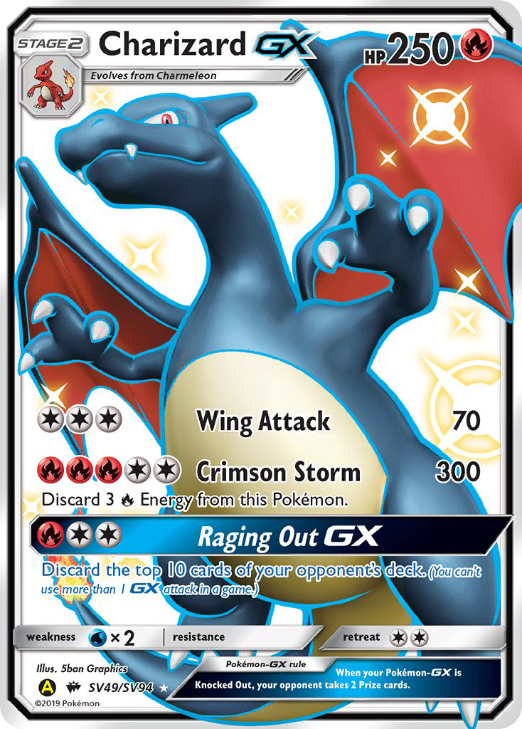 Charizard GX (SV49/SV94) [Sun & Moon: Hidden Fates - Shiny Vault] | Exor Games Bridgewater