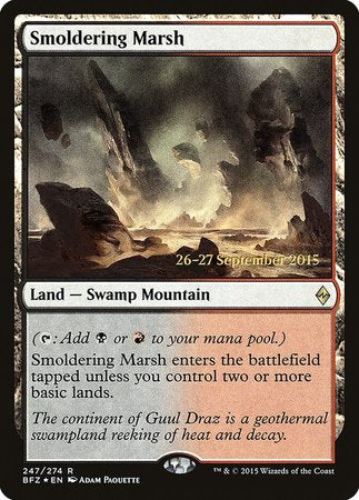 Smoldering Marsh [Battle for Zendikar Promos] | Exor Games Bridgewater