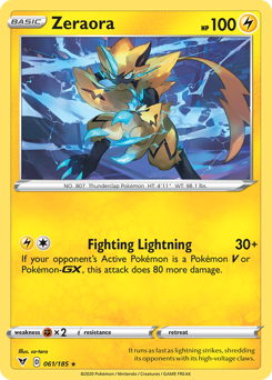 Zeraora (061/185) [Sword & Shield: Vivid Voltage] | Exor Games Bridgewater