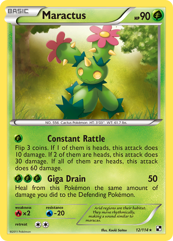 Maractus (12/114) [Black & White: Base Set] | Exor Games Bridgewater