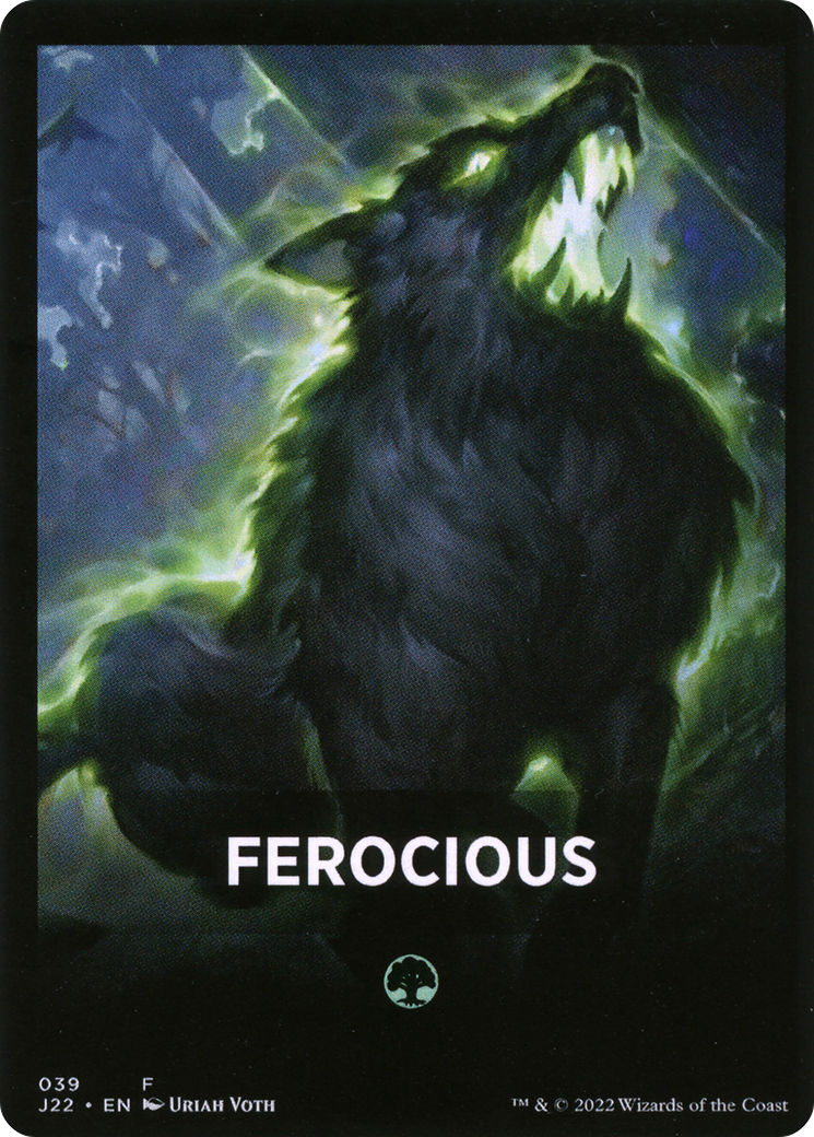 Ferocious Theme Card [Jumpstart 2022 Front Cards] | Exor Games Bridgewater