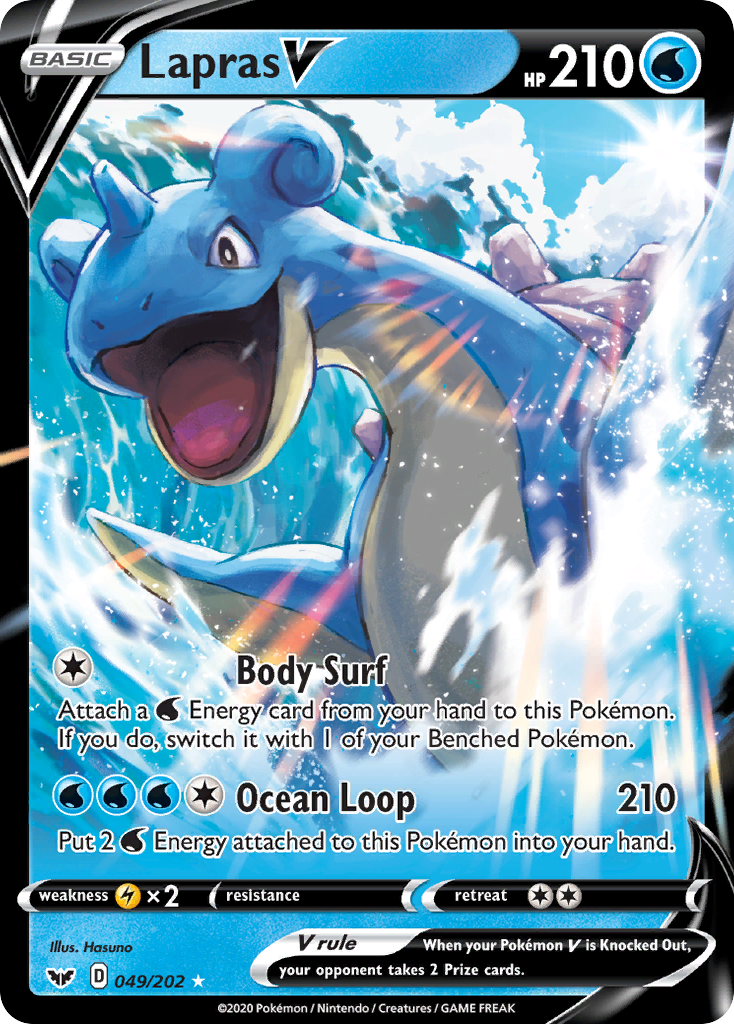 Lapras V (049/202) [Sword & Shield: Base Set] | Exor Games Bridgewater