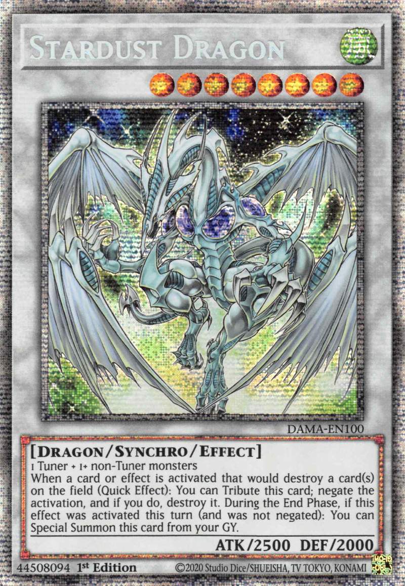 Stardust Dragon [DAMA-EN100] Starlight Rare | Exor Games Bridgewater