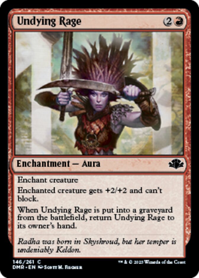 Undying Rage [Dominaria Remastered] | Exor Games Bridgewater