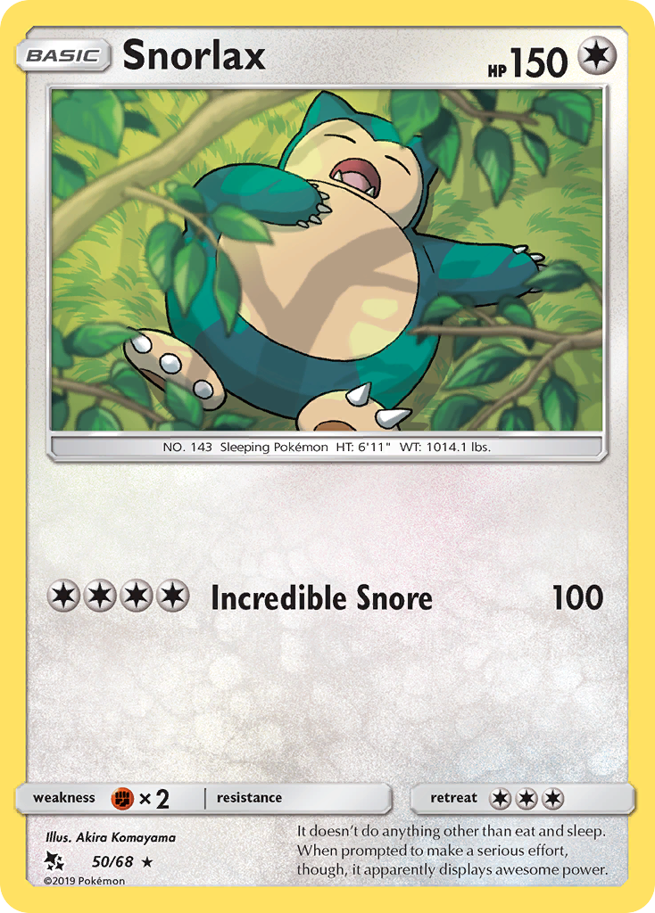 Snorlax (50/68) [Sun & Moon: Hidden Fates] | Exor Games Bridgewater