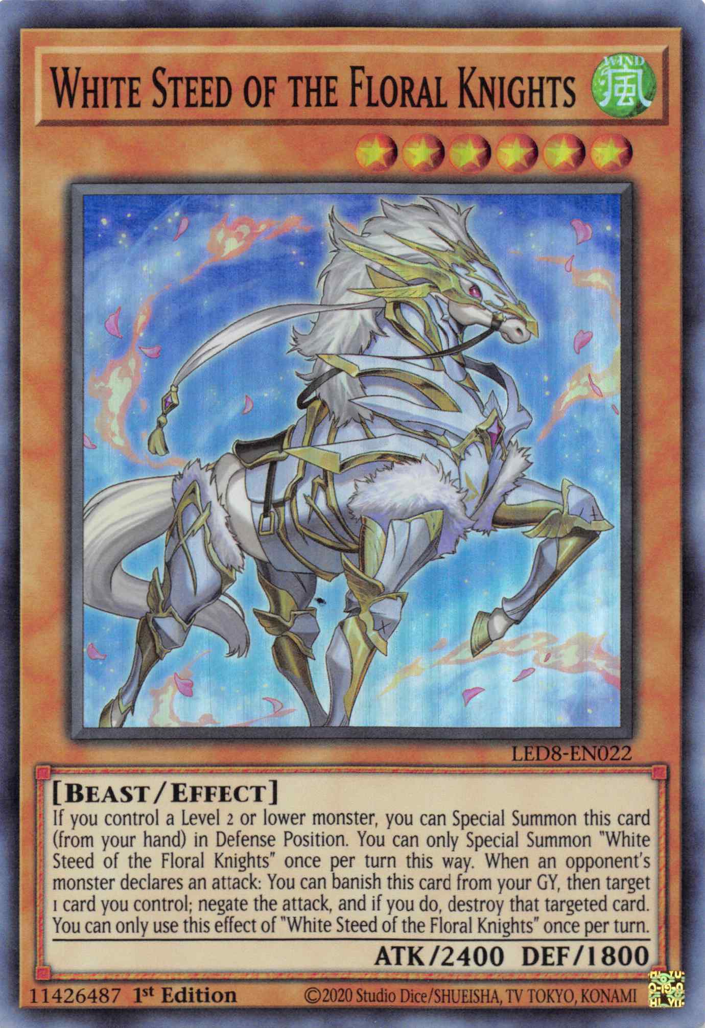 White Steed of the Floral Knights [LED8-EN022] Super Rare | Exor Games Bridgewater