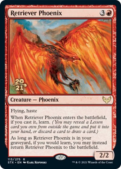 Retriever Phoenix [Strixhaven: School of Mages Prerelease Promos] | Exor Games Bridgewater