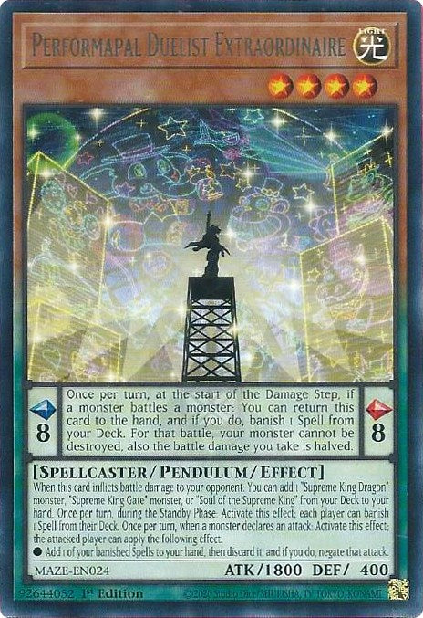 Performapal Duelist Extraordinaire [MAZE-EN024] Rare | Exor Games Bridgewater