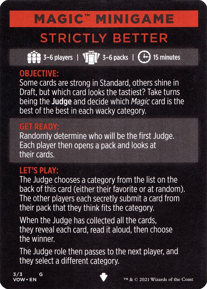 Strictly Better (Magic Minigame) [Innistrad: Crimson Vow Minigame] | Exor Games Bridgewater