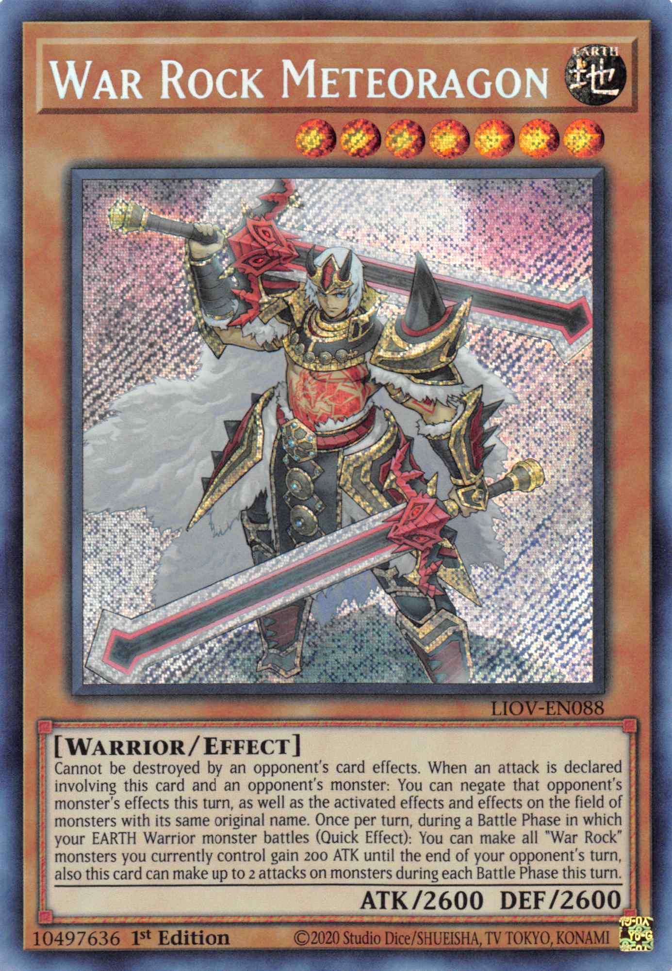 War Rock Meteoragon [LIOV-EN088] Secret Rare | Exor Games Bridgewater