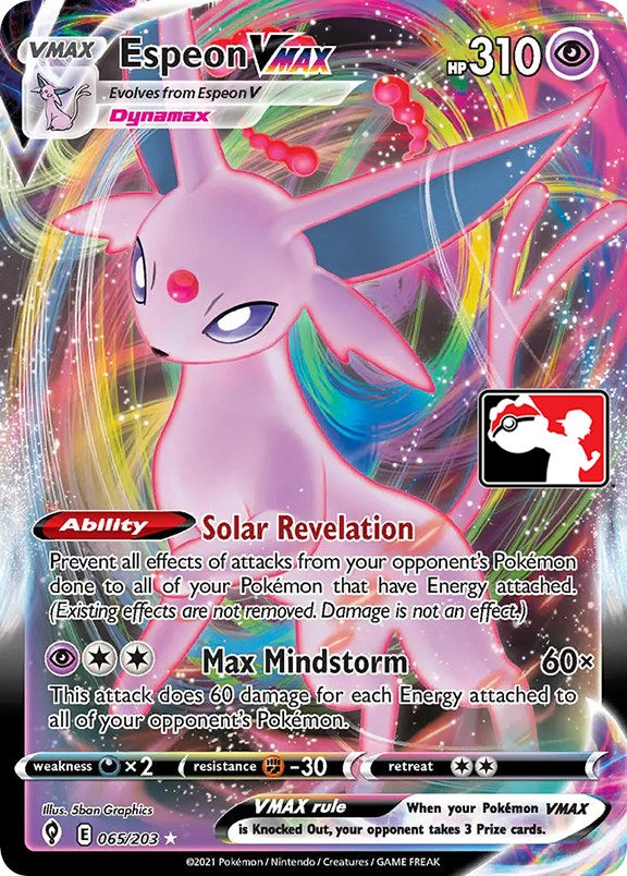 Espeon VMAX (065/203) [Prize Pack Series One] | Exor Games Bridgewater