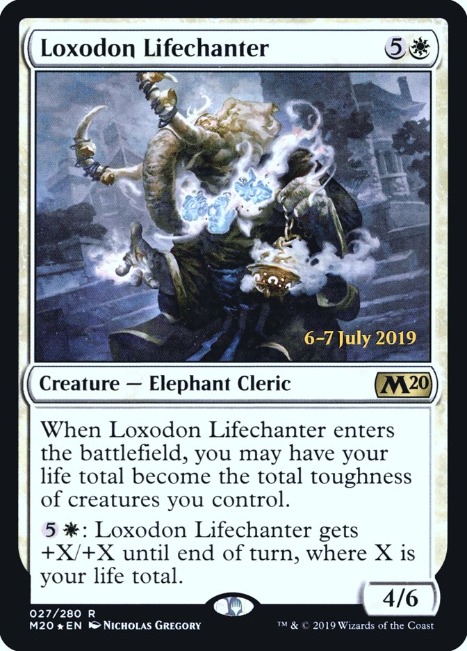 Loxodon Lifechanter  [Core Set 2020 Prerelease Promos] | Exor Games Bridgewater