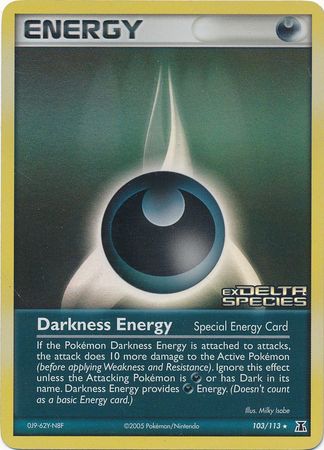 Darkness Energy (103/113) (Stamped) [EX: Delta Species] | Exor Games Bridgewater