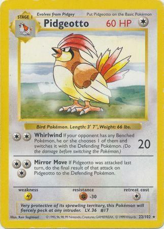 Pidgeotto (22/102) [Base Set Shadowless Unlimited] | Exor Games Bridgewater