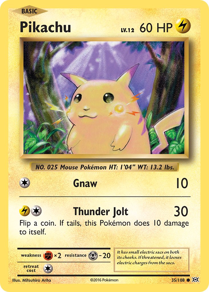 Pikachu (35/108) (Theme Deck Exclusive) (Cracked Ice Holo) [XY: Evolutions] | Exor Games Bridgewater