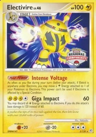 Electivire (3/130) (Regional Championship Promo) [Diamond & Pearl: Base Set] | Exor Games Bridgewater