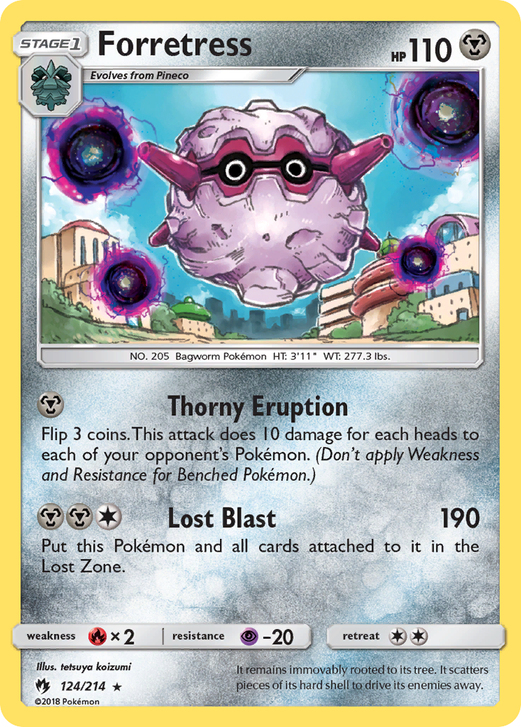 Forretress (124/214) [Sun & Moon: Lost Thunder] | Exor Games Bridgewater