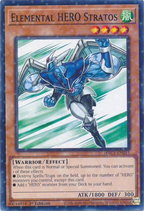Elemental HERO Stratos (Duel Terminal) [HAC1-EN015] Common | Exor Games Bridgewater