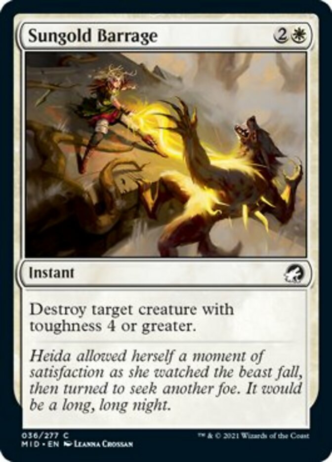 Sungold Barrage [Innistrad: Midnight Hunt] | Exor Games Bridgewater