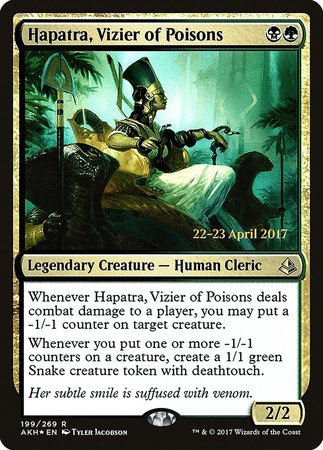 Hapatra, Vizier of Poisons [Amonkhet Promos] | Exor Games Bridgewater