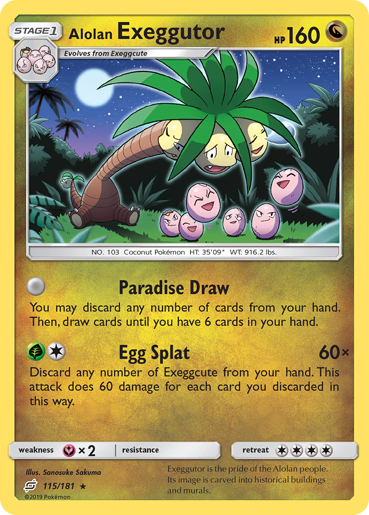 Alolan Exeggutor (115/181) [Sun & Moon: Team Up] | Exor Games Bridgewater