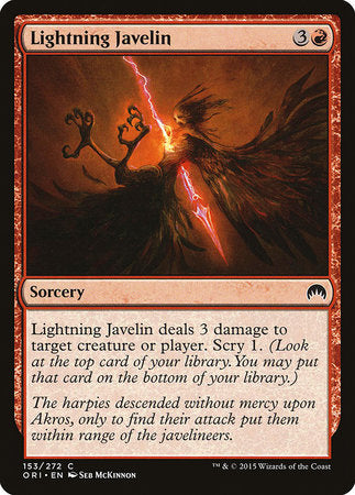 Lightning Javelin [Magic Origins] | Exor Games Bridgewater
