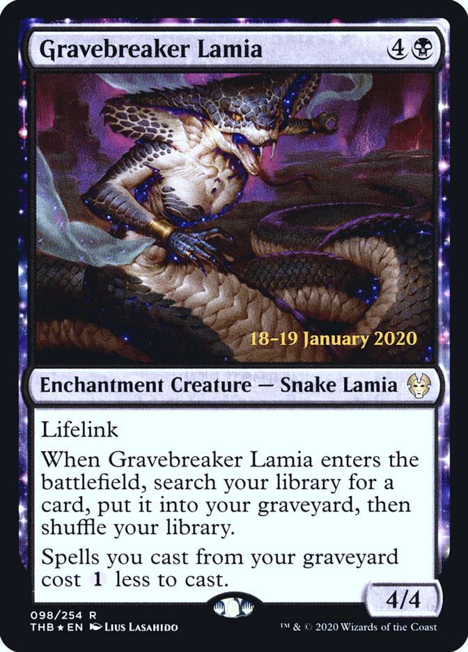 Gravebreaker Lamia [Theros Beyond Death Prerelease Promos] | Exor Games Bridgewater