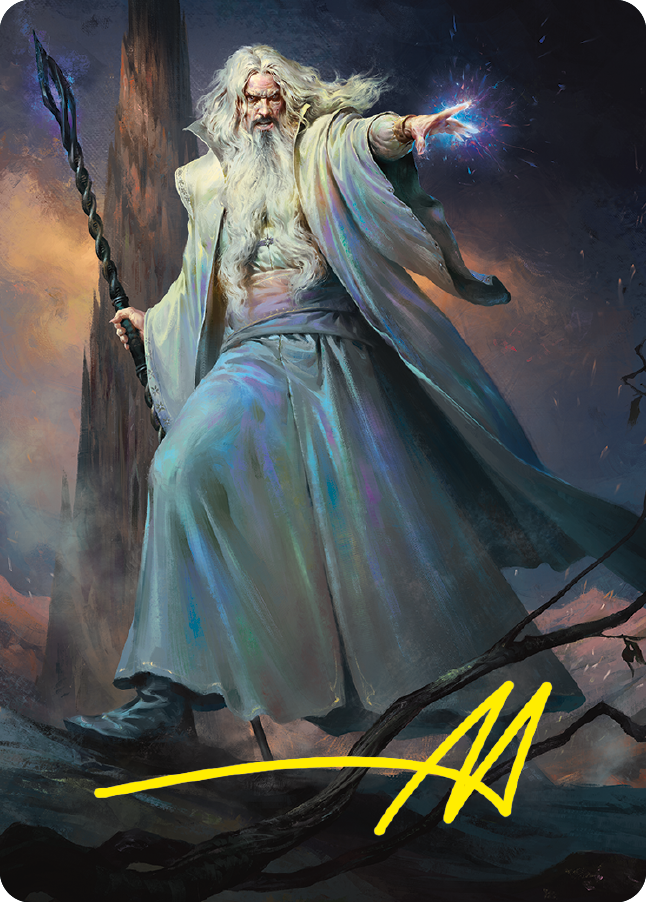 Saruman of Many Colors Art Card (Gold-Stamped Signature) [The Lord of the Rings: Tales of Middle-earth Art Series] | Exor Games Bridgewater