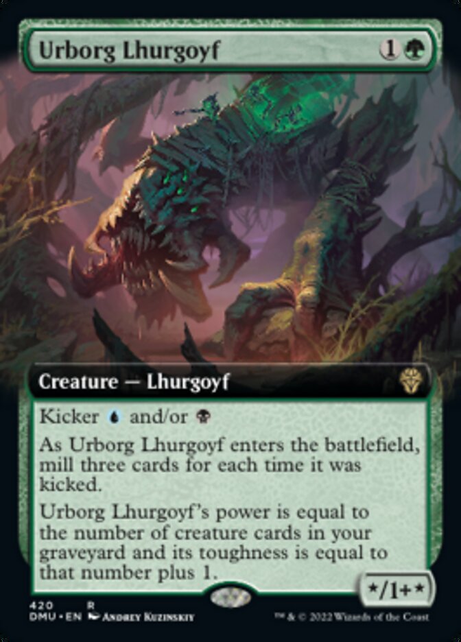 Urborg Lhurgoyf (Extended Art) [Dominaria United] | Exor Games Bridgewater