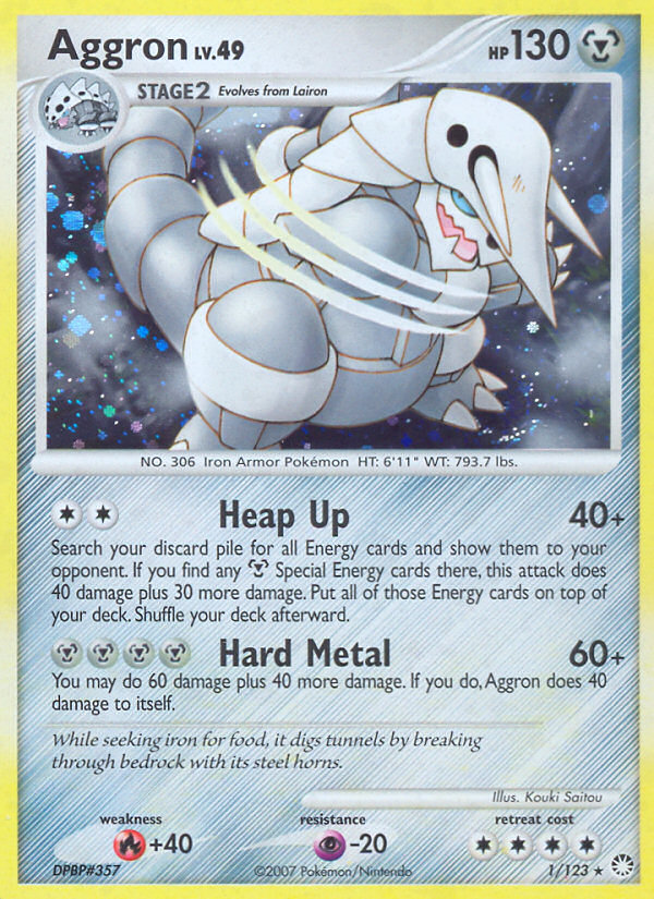 Aggron (1/123) [Diamond & Pearl: Mysterious Treasures] | Exor Games Bridgewater