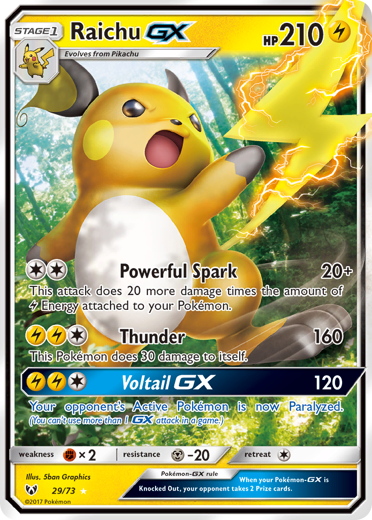 Raichu GX (29/73) [Sun & Moon: Shining Legends] | Exor Games Bridgewater