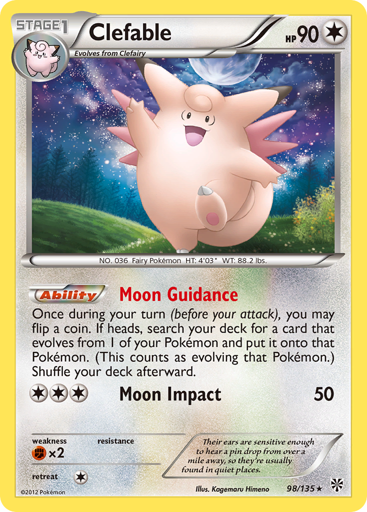 Clefable (98/135) [Black & White: Plasma Storm] | Exor Games Bridgewater