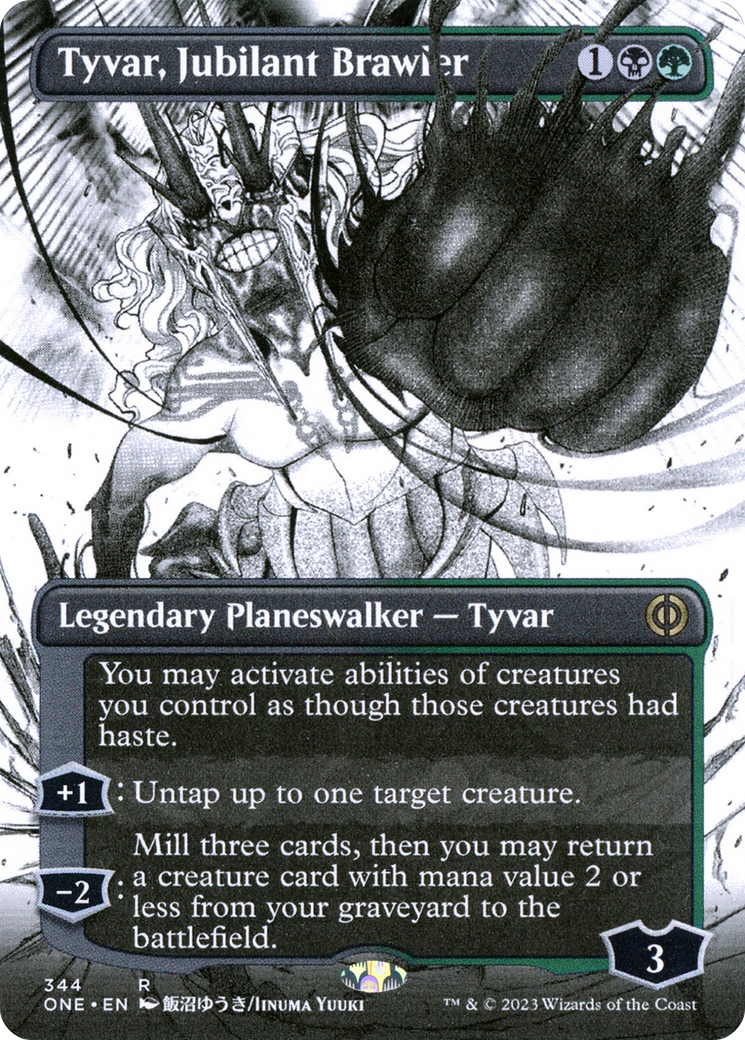 Tyvar, Jubilant Brawler (Borderless Manga) [Phyrexia: All Will Be One] | Exor Games Bridgewater