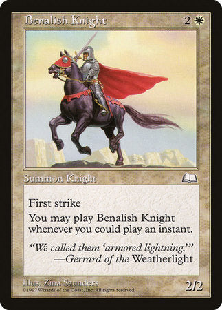 Benalish Knight [Weatherlight] | Exor Games Bridgewater