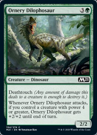 Ornery Dilophosaur [Core Set 2021] | Exor Games Bridgewater