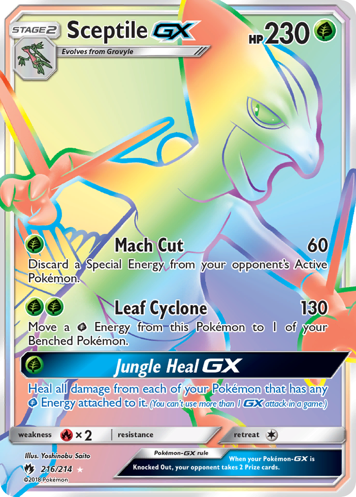 Sceptile GX (216/214) [Sun & Moon: Lost Thunder] | Exor Games Bridgewater