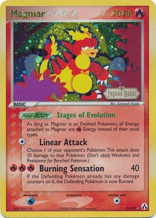 Magmar (21/92) (Stamped) [EX: Legend Maker] | Exor Games Bridgewater