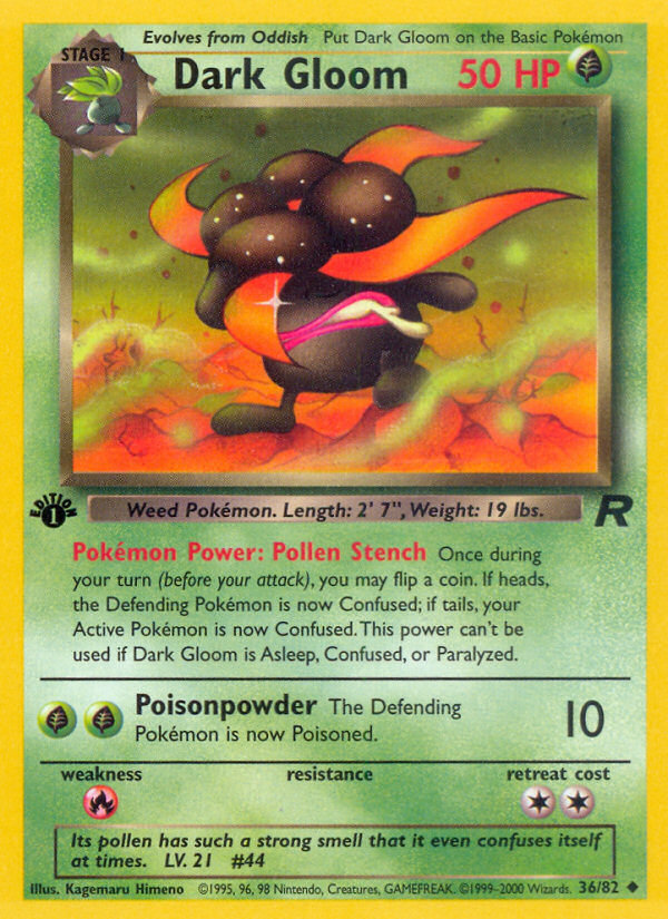 Dark Gloom (36/82) [Team Rocket 1st Edition] | Exor Games Bridgewater