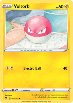 Voltorb (045/185) [Sword & Shield: Vivid Voltage] | Exor Games Bridgewater