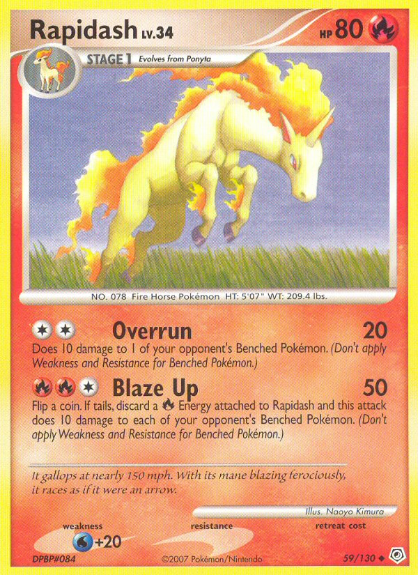 Rapidash (59/130) [Diamond & Pearl: Base Set] | Exor Games Bridgewater