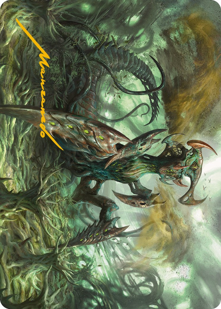 Zopandrel, Hunger Dominus Art Card (Gold-Stamped Signature) [Phyrexia: All Will Be One Art Series] | Exor Games Bridgewater