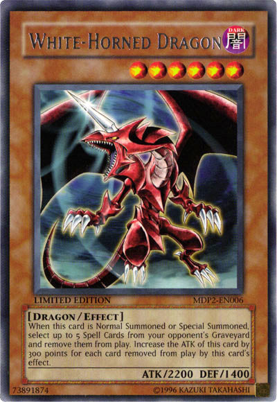 White-Horned Dragon [MDP2-EN006] Rare | Exor Games Bridgewater