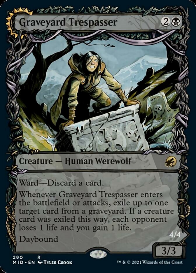 Graveyard Trespasser // Graveyard Glutton (Showcase Equinox) [Innistrad: Midnight Hunt] | Exor Games Bridgewater