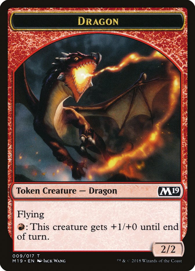 Dragon (009/017) [Core Set 2019 Tokens] | Exor Games Bridgewater