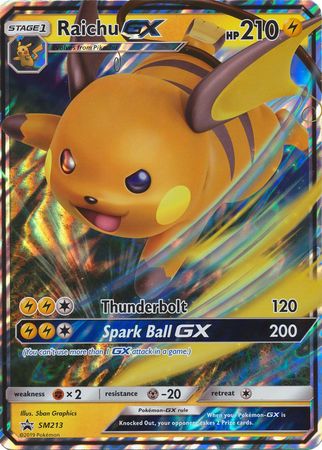 Raichu GX (SM213) (Jumbo Card) [Sun & Moon: Black Star Promos] | Exor Games Bridgewater