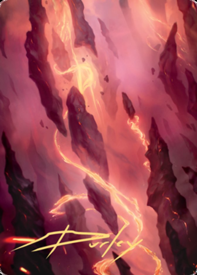 Mountain 1 Art Card (Gold-Stamped Signature) [Zendikar Rising Art Series] | Exor Games Bridgewater