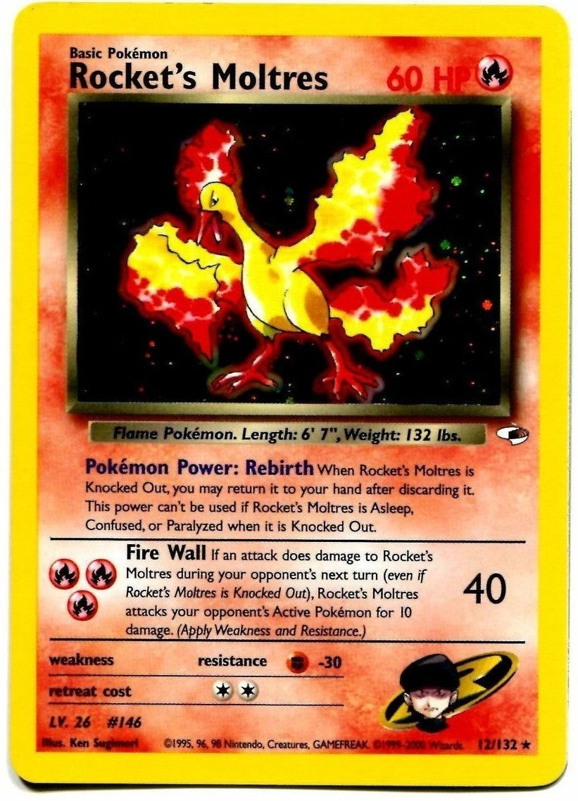 Rocket's Moltres (12/132) [Gym Heroes Unlimited] | Exor Games Bridgewater